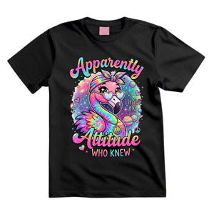 Apparently I Have An Attitude Who Knew T Shirt Funny Hippie Flamingo Graphic Tee Retro Tie Dye Flamingo Shirt Sarcastic Flamingo Shirt Gift For Flamingo Lovers