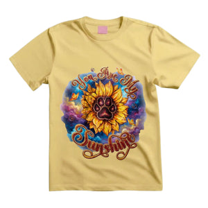 You Are My Sunshine T Shirt Sunflower Dog Paw Shirt Hippie Dog Mom Shirt Butterfly Sunflower Paw Print Shirt Boho Sunshine Shirt Gift For Dog Lovers