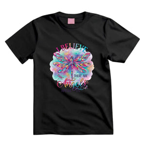 I Believe There Are Angels Among Us T Shirt Dragonfly Graphic Tee Boho Angel Wings Shirt Colorful Dragonfly Shirt Spiritual Dragonfly Shirt Gift For Dragonfly Lovers