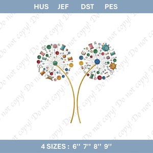 Cute Sewing Dandelion Embroidery File Quilting Equipment Design Machine Embroidery Pattern Quilter Gift Stitch Design