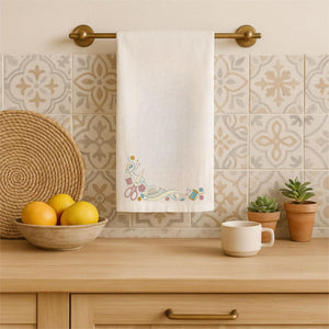 Floral Sewing Border Embroidery File: Scissors, Tape Measure, Spool (Digital Download)
