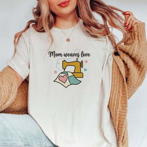 Mom Weaves Love Embroidery File: Sewing Machine Design (Digital Download)