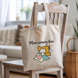 Mom Weaves Love Embroidery File: Sewing Machine Design (Digital Download)