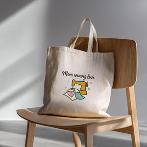 Mom Weaves Love Embroidery File: Sewing Machine Design (Digital Download)