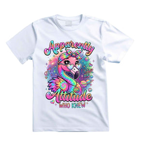 Apparently I Have An Attitude Who Knew T Shirt Funny Hippie Flamingo Graphic Tee Retro Tie Dye Flamingo Shirt Sarcastic Flamingo Shirt Gift For Flamingo Lovers