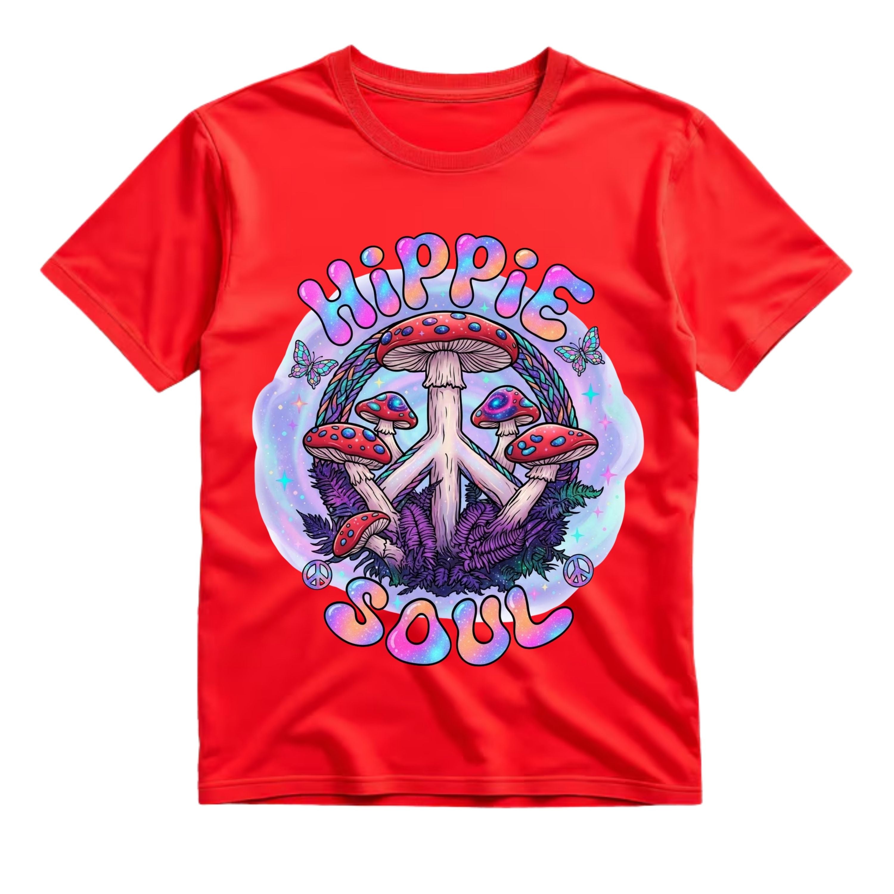 Hippie Soul T Shirt Psychedelic Mushroom Graphic Tee Peace Sign Shirt Trippy Mushroom Shirt Groovy Hippie Shirt Gift For Hippie Lovers