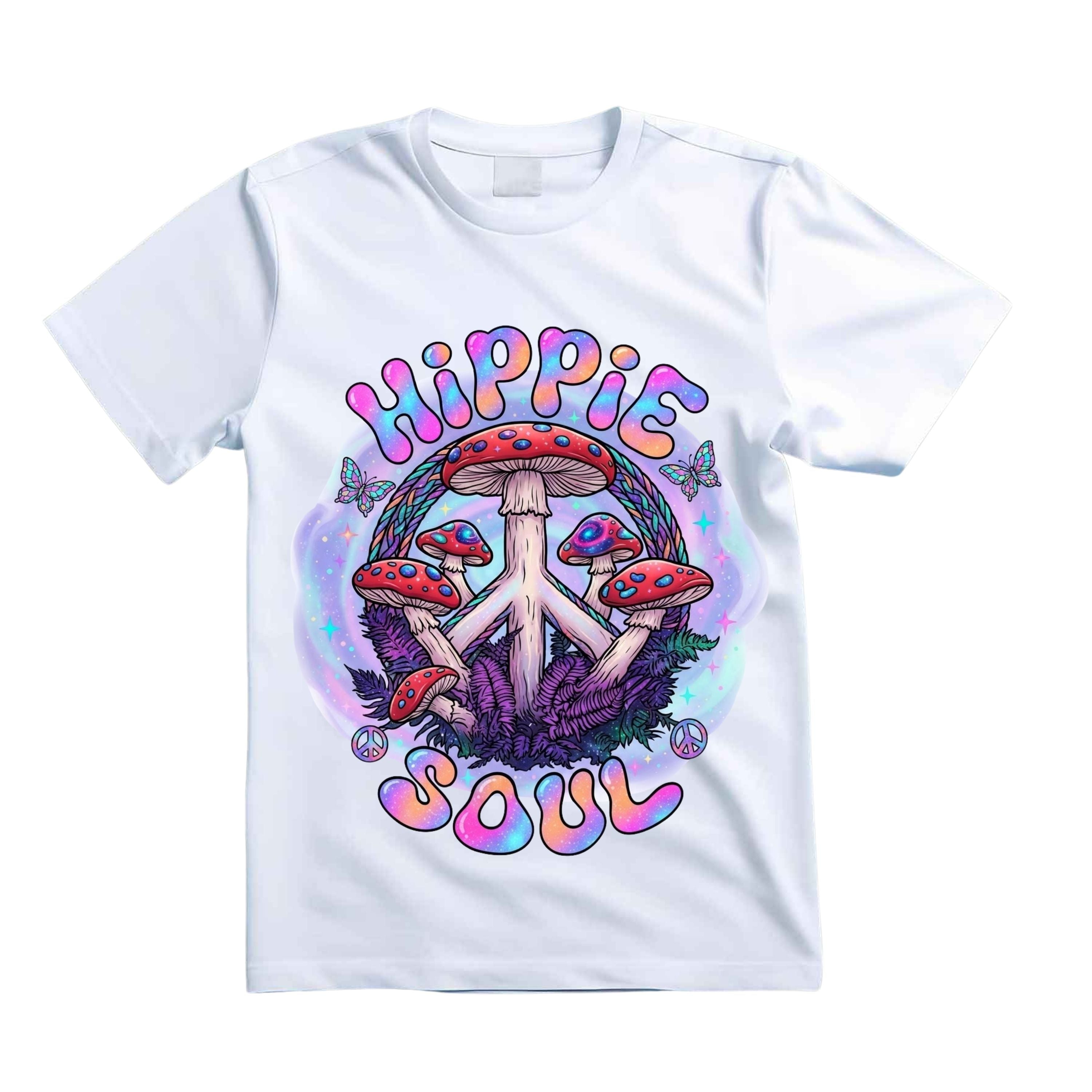 Hippie Soul T Shirt Psychedelic Mushroom Graphic Tee Peace Sign Shirt Trippy Mushroom Shirt Groovy Hippie Shirt Gift For Hippie Lovers