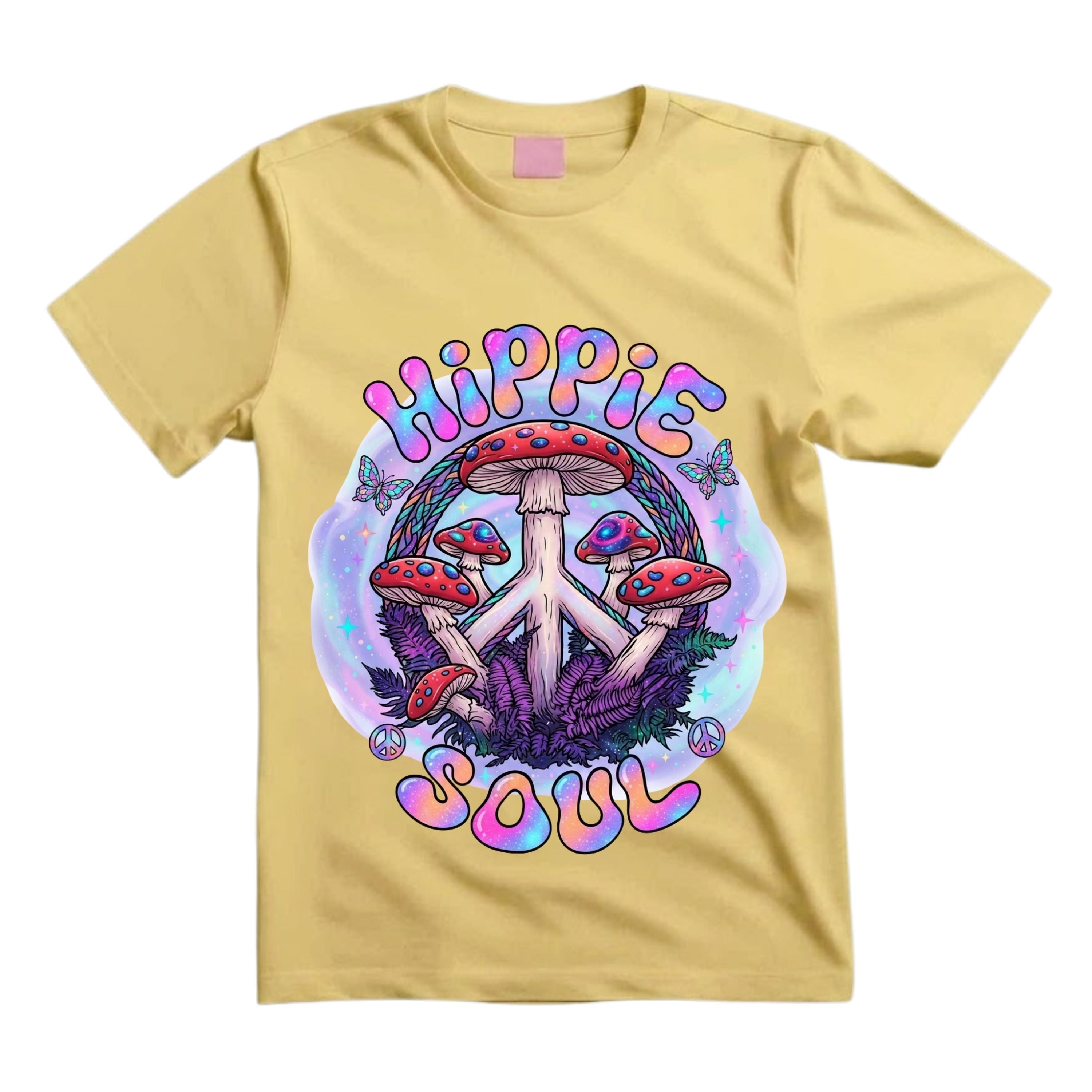 Hippie Soul T Shirt Psychedelic Mushroom Graphic Tee Peace Sign Shirt Trippy Mushroom Shirt Groovy Hippie Shirt Gift For Hippie Lovers