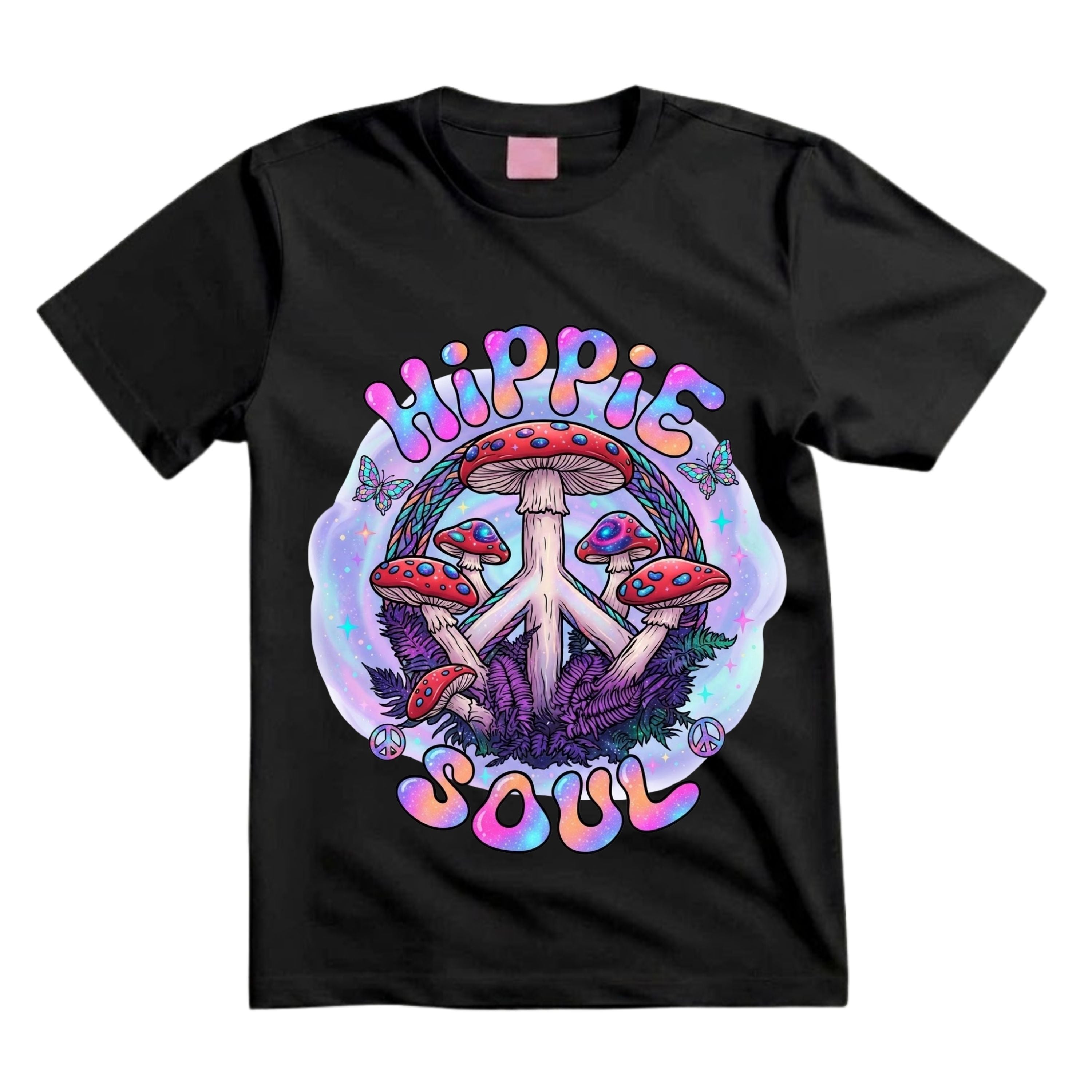 Hippie Soul T Shirt Psychedelic Mushroom Graphic Tee Peace Sign Shirt Trippy Mushroom Shirt Groovy Hippie Shirt Gift For Hippie Lovers