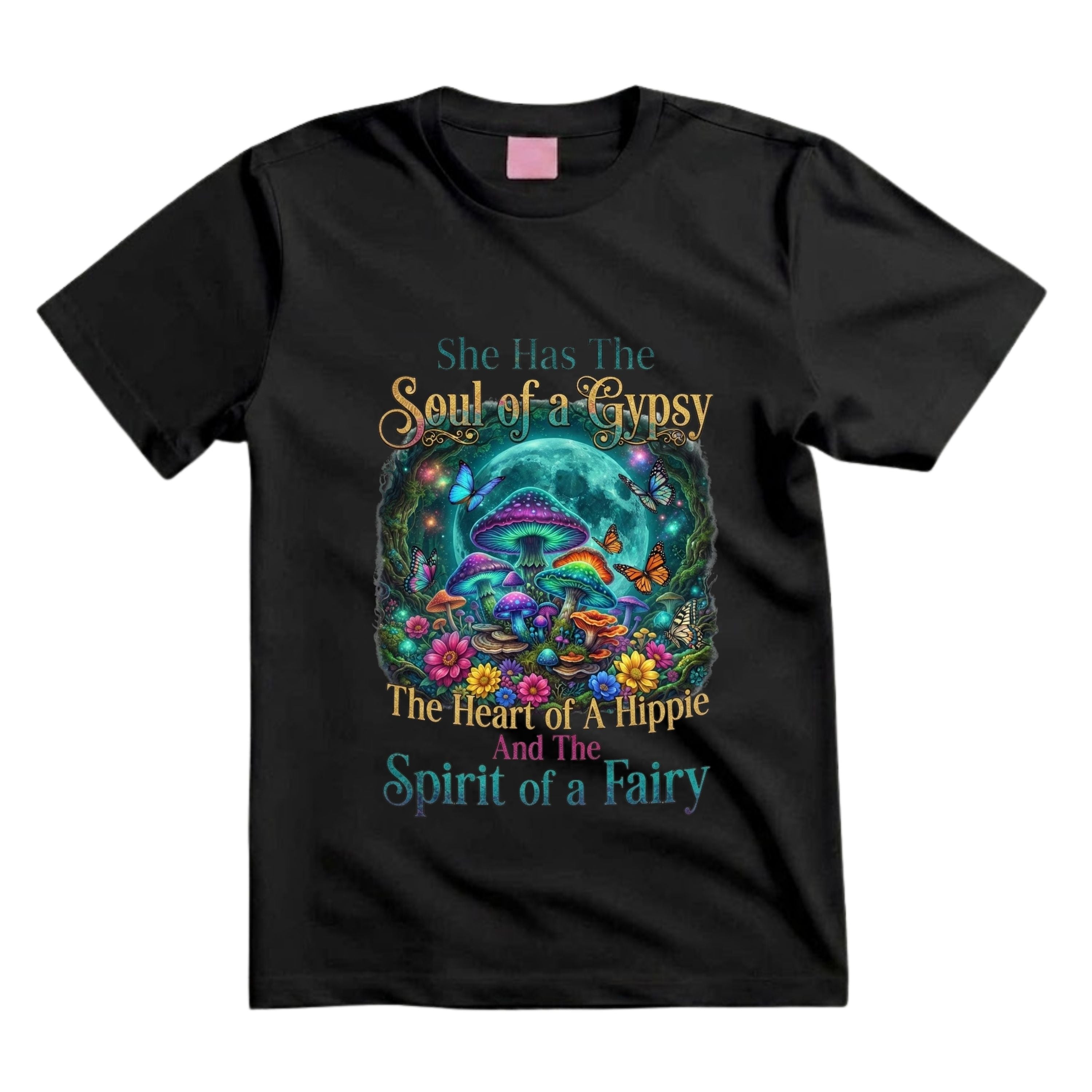 She Has The Soul Of A Gypsy T Shirt Hippie Mushroom Graphic Tee Fairy Forest Shirt Boho Mushroom Shirt Gift For Hippie Fairy Lovers