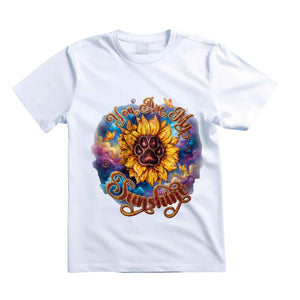 You Are My Sunshine T Shirt Sunflower Dog Paw Shirt Hippie Dog Mom Shirt Butterfly Sunflower Paw Print Shirt Boho Sunshine Shirt Gift For Dog Lovers