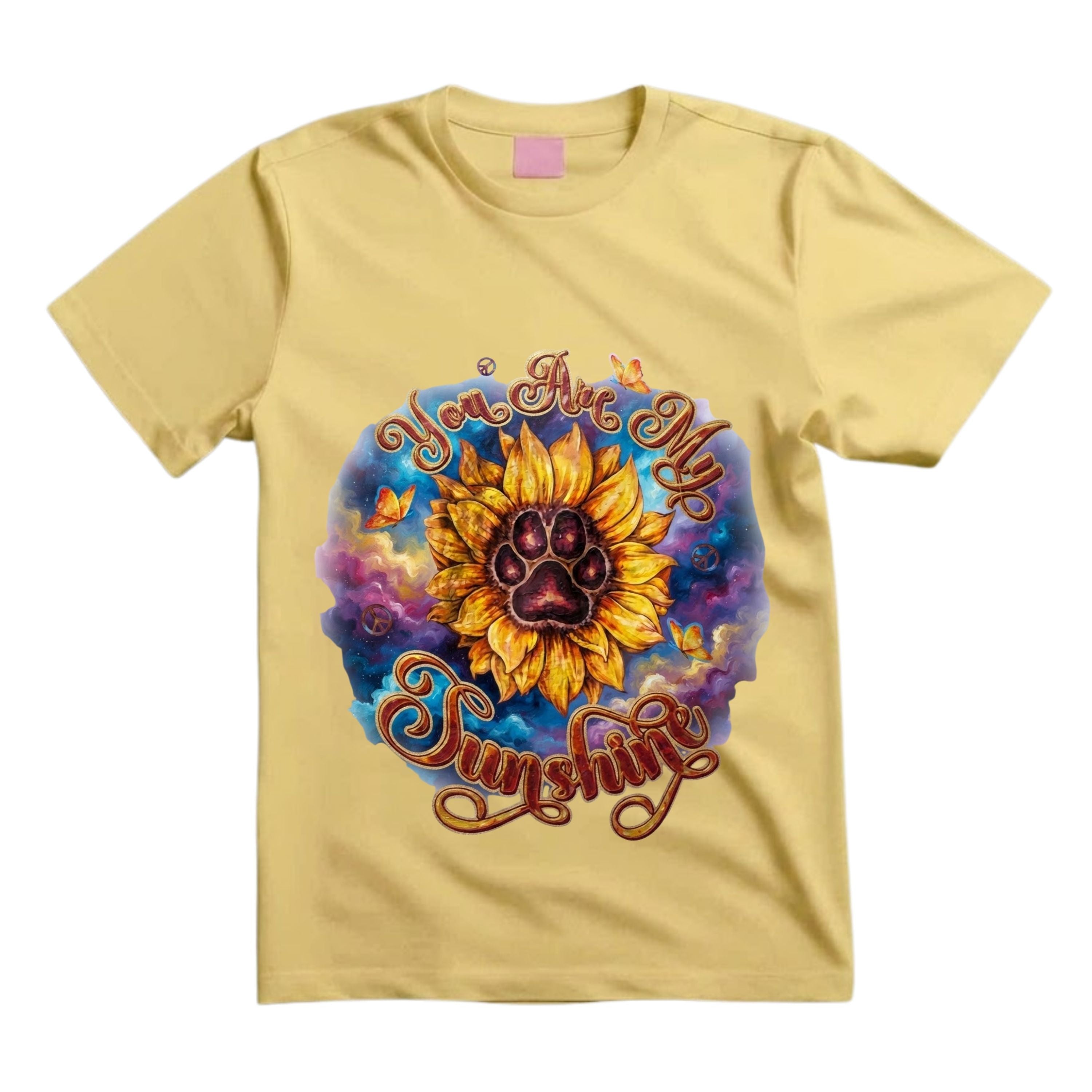 You Are My Sunshine T Shirt Sunflower Dog Paw Shirt Hippie Dog Mom Shirt Butterfly Sunflower Paw Print Shirt Boho Sunshine Shirt Gift For Dog Lovers