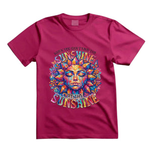 When You Can't Find The Sunshine Be The Sunshine T Shirt Hippie Sun Graphic Tee Boho Sunshine Shirt Psychedelic Sun Face Shirt Colorful Butterfly Shirt Gift For Hippie Lovers