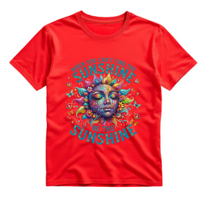 When You Can't Find The Sunshine Be The Sunshine T Shirt Hippie Sun Graphic Tee Boho Sunshine Shirt Psychedelic Sun Face Shirt Inspirational Butterfly Shirt Gift For Hippie Lovers