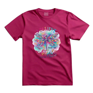 I Believe There Are Angels Among Us T Shirt Dragonfly Graphic Tee Boho Angel Wings Shirt Colorful Dragonfly Shirt Spiritual Dragonfly Shirt Gift For Dragonfly Lovers