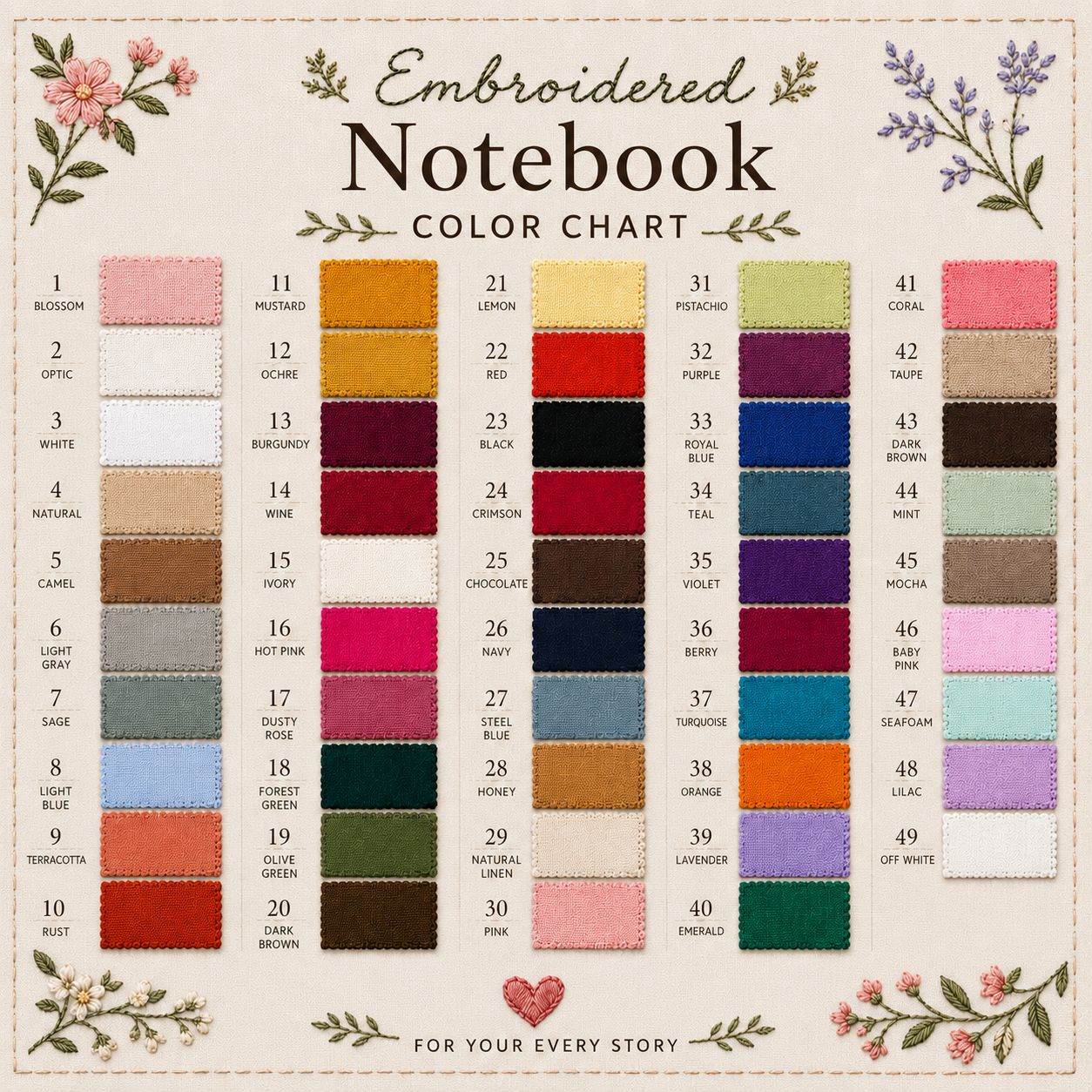 Personalized embroidered chef recipe keeper handmade linen cooking journal 12