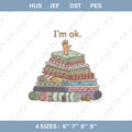 Im Ok Sewing Embroidery File Funny Quilting Quote Design Machine Embroidery For Sweatshirts Hoodies Apparel Quilter Sewing Lover