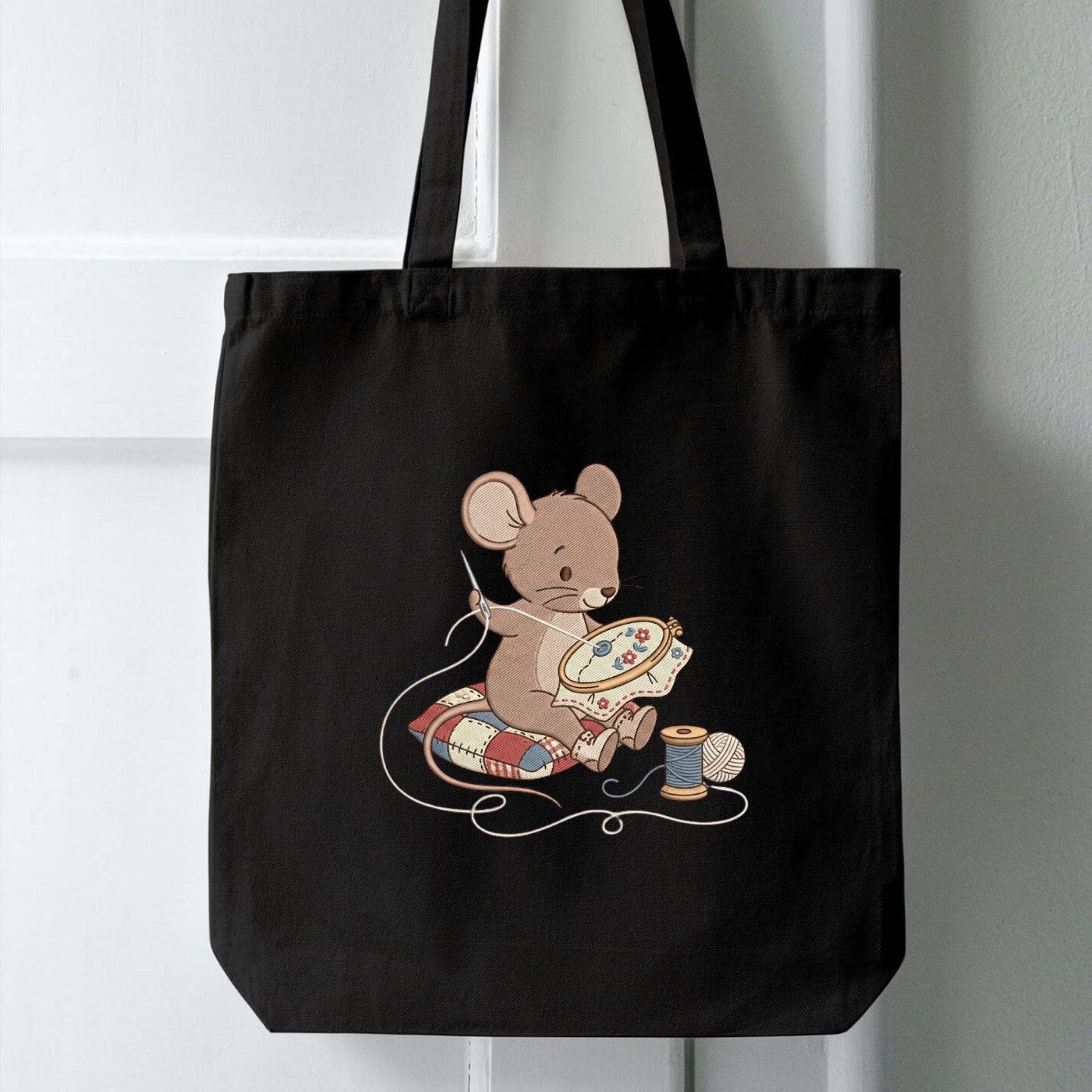 Mouse Embroidery File: Sewing, Hoop, Thread Design (Digital Download)