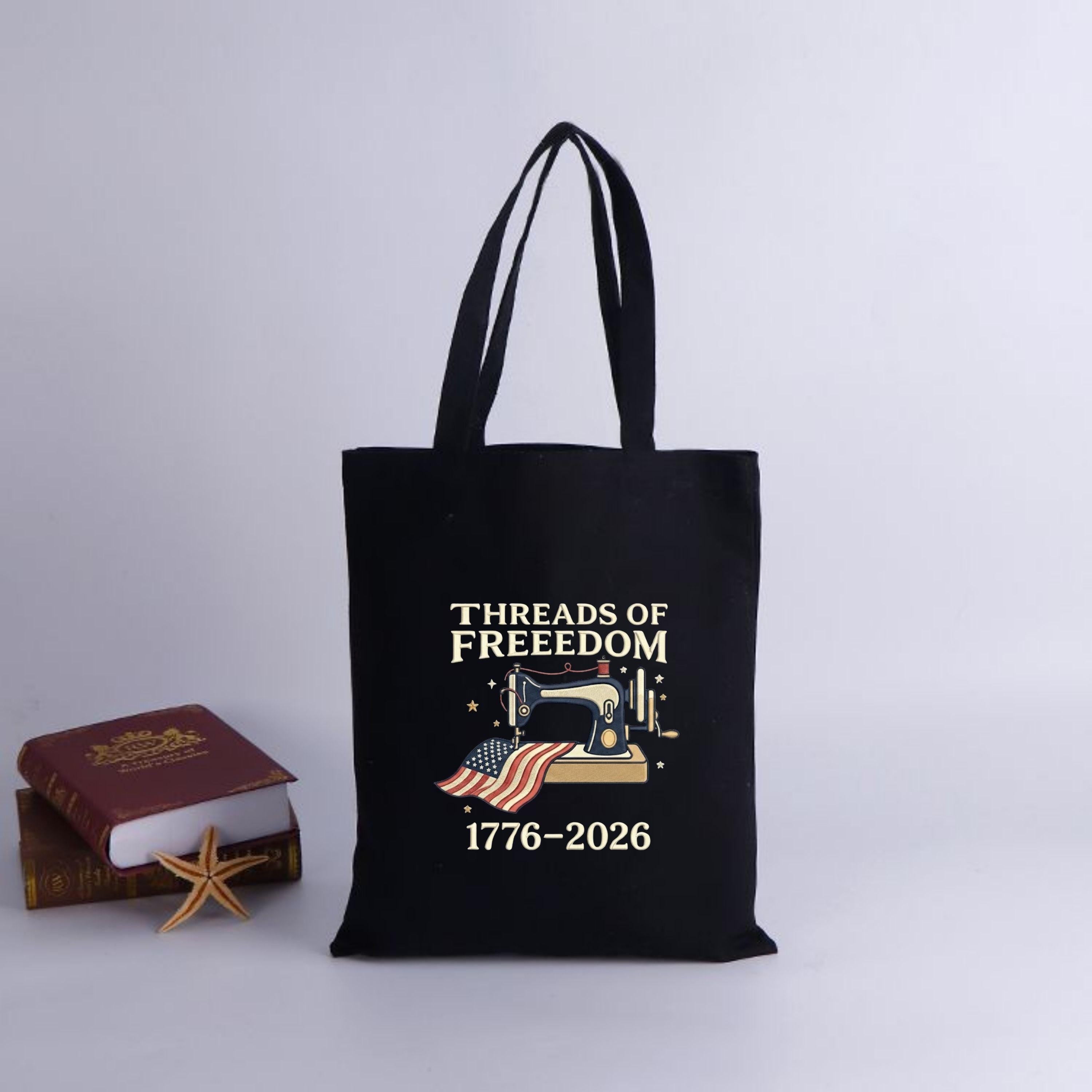 Threads of Freedom Embroidery File: USA 250th Anniversary American Flag Sewing Machine Design