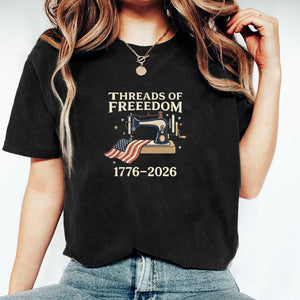 Threads of Freedom Embroidery File: USA 250th Anniversary American Flag Sewing Machine Design