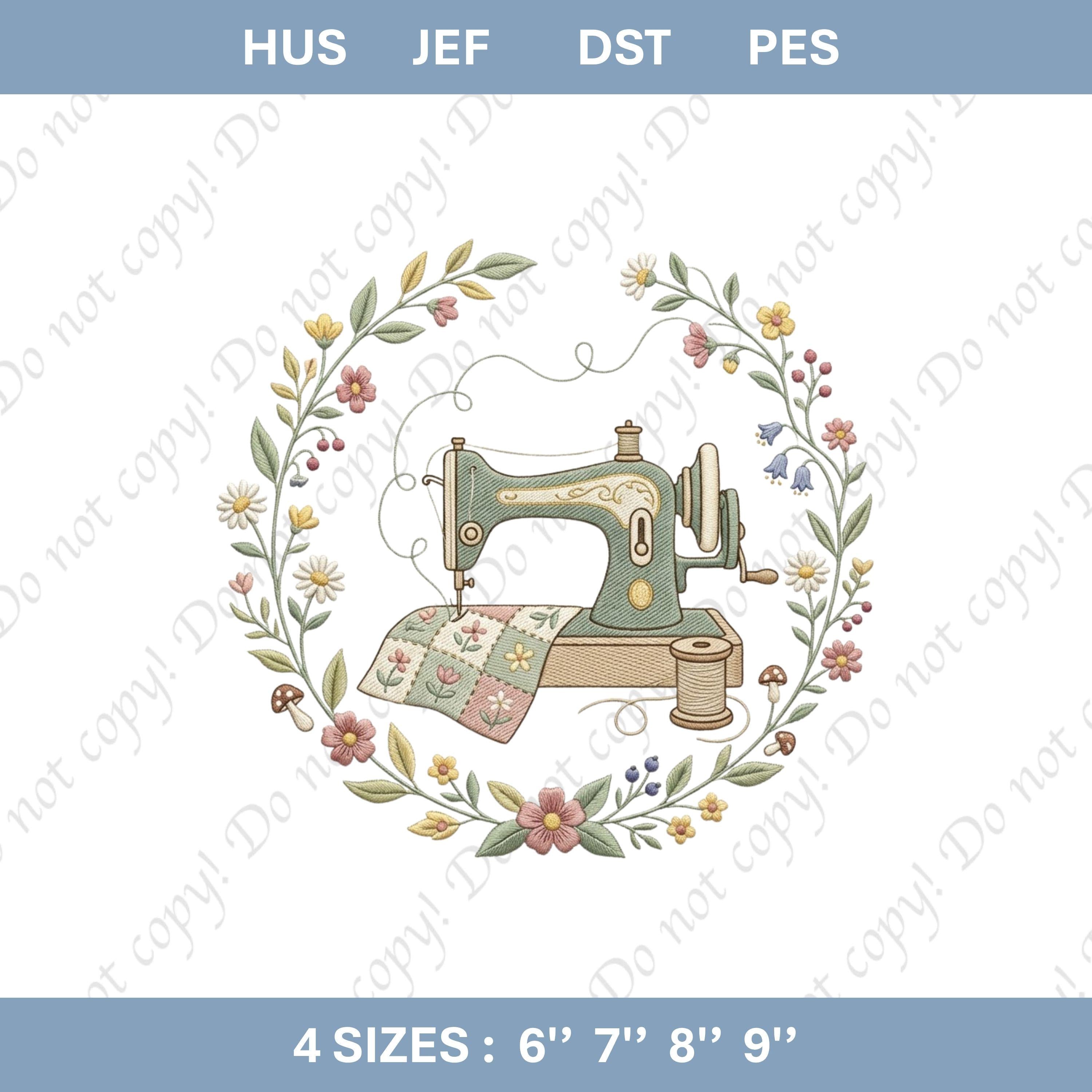 Floral Wreath Sewing Machine Embroidery File (Digital Download)