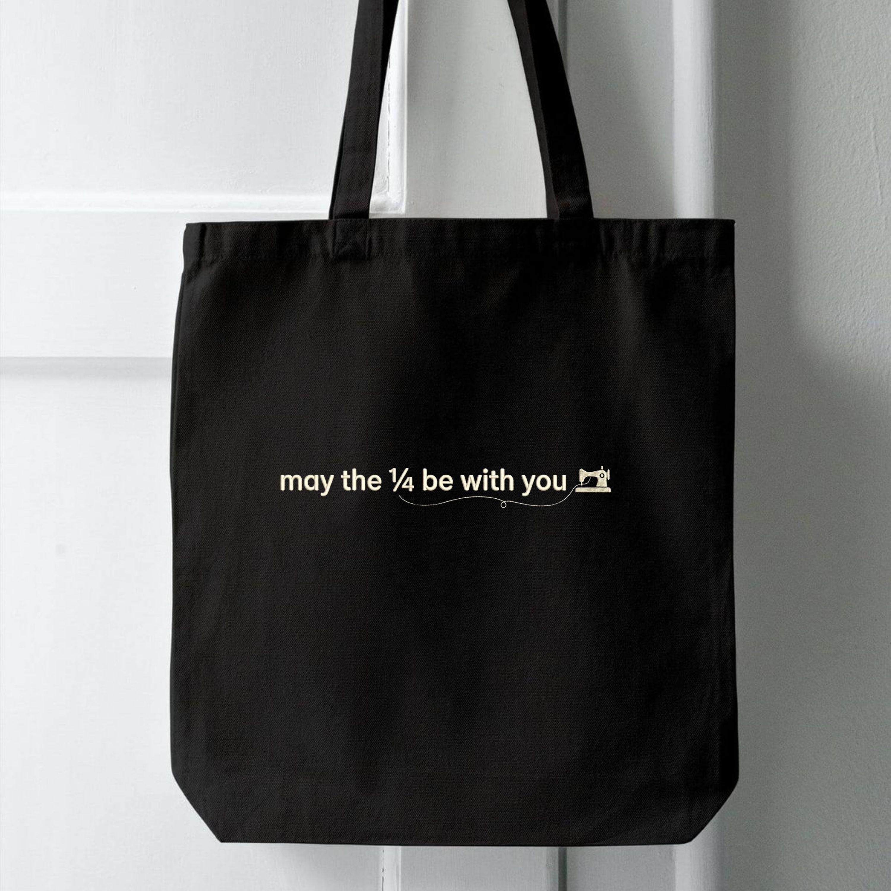 May the Quarter Be With You Embroidery File, Funny Quilting Sewing Design (Digital Download)