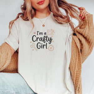 Crafty Girl Embroidery File: Sewing Machine, Scissors Design (Digital Download)
